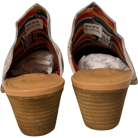 NWT Dingo Knockout Natural Gray Snake Print Suede Leather Slip On Mules Size 9 - Picture 5 of 15